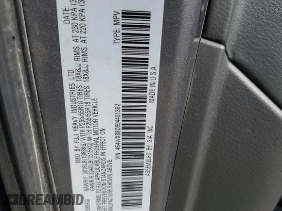2009 Subaru Tribeca Limited z VIN 4S4WX98D694401362, wystawiony jako Copart lot #46331525 z przebiegiem 207 004 mil mil oraz Czysty tytuł • Clean title. Historia ofert i sprzedaży dostępna na DreamBid. Obrazek 13.
