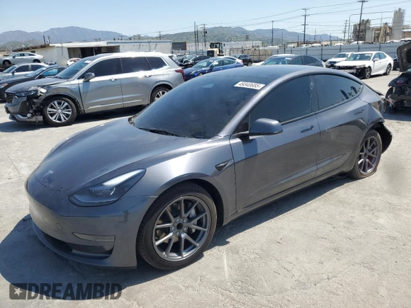 2023 Tesla Model 3 with VIN 5YJ3E1EA8PF616210, listed as a Copart auction lot 49340685 with 38,483 mi miles and Salvage Title. Bid and sale history available at DreamBid. Image 1.