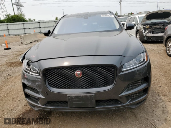 2018 Jaguar F-Pace 25t Premium with VIN SADCJ2FX4JA247404, listed as a Copart auction lot 59439835 with 70,458 mi miles and Salvage title. Bid and sale history available at DreamBid. Image 5.