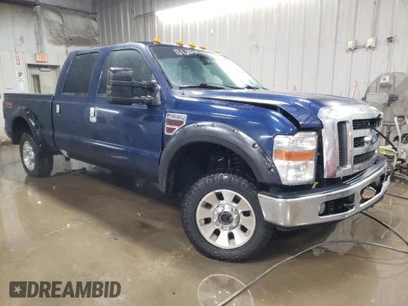 2008 Ford F-250 XL with VIN 1FTSW21R48EB32306, listed as a Copart auction lot 82715844 with 263,713 mi miles and Salvage title. Bid and sale history available at DreamBid. Image 4.