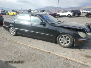2001 Mercedes-Benz S 320/430/500 with VIN WDBNG70J31A197565, listed as a Copart auction lot 42540745 with 139,202 mi miles and Salvage Title. Bid and sale history available at carsss.com. Image 4.