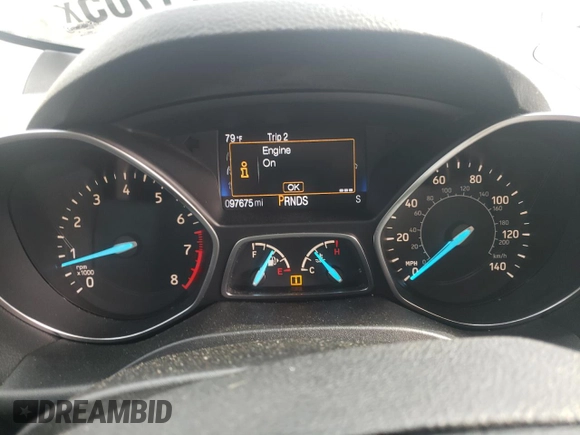 2017 Ford Escape S with VIN 1FMCU0F74HUE01752, listed as a Copart auction lot 57071705 with 97,675 mi miles and Salvage title. Bid and sale history available at DreamBid. Image 9.