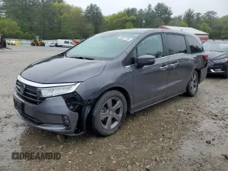 2022 Honda Odyssey EX with VIN 5FNRL6H52NB029414, listed as a Copart auction lot 55947155 with 53,954 mi miles and Salvage title. Bid and sale history available at DreamBid. Image 1.