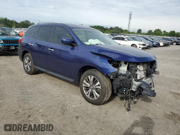 2019 Nissan Pathfinder S with VIN 5N1DR2MM8KC647517, listed as a Copart auction lot 56204075 with 82,956 mi miles and Salvage title. Bid and sale history available at DreamBid. Image 4.