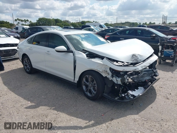 2024 Honda Accord EX с VIN 1HGCY1F37RA086803, выставлен на аукционе IAAI как лот 41507748 с пробегом 6 308 миль миль и . История ставок и продаж доступна на DreamBid. Изображение 1.