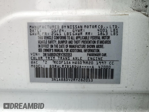 2024 Nissan Sentra SR with VIN 3N1AB8DV2RY282053, listed as a Copart auction lot 51739245 with 12,881 mi miles and Salvage Title. Bid and sale history available at carsss.com. Image 14.