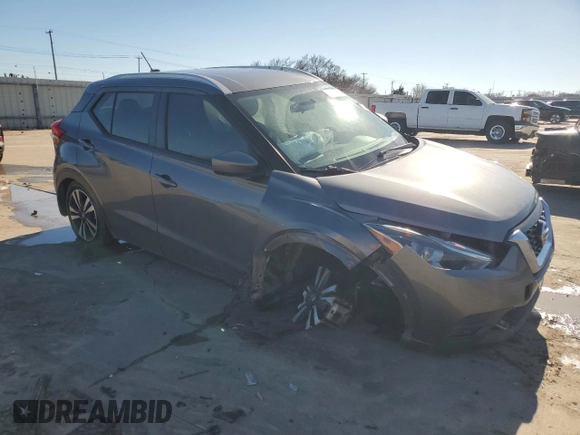 2019 Nissan Kicks SV with VIN 3N1CP5CU2KL563984, listed as a Copart auction lot 46682385 with 90,431 mi miles and Salvage Title. Bid and sale history available at carsss.com. Image 4.