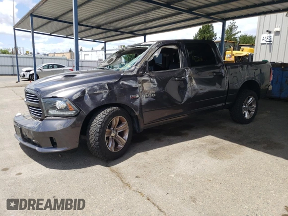 2017 Ram 1500 Sport with VIN 1C6RR6MT1HS637457, listed as a Copart auction lot 56231025 with 62,868 mi miles and Salvage title. Bid and sale history available at DreamBid. Image 1.