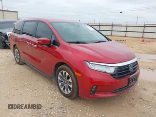 2023 Honda Odyssey EX-L z VIN 5FNRL6H66PB047989, wystawiony jako IAAI lot #41940053 z przebiegiem 136 205 mil mil oraz . Historia ofert i sprzedaży dostępna na DreamBid. Obrazek 1.