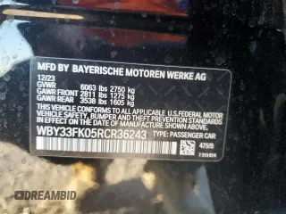 2024 BMW i5 eDrive40 with VIN WBY33FK05RCR36243, listed as a Copart auction lot 68999104 with 5,726 mi miles and Salvage Title. Bid and sale history available at carsss.com. Image 15.