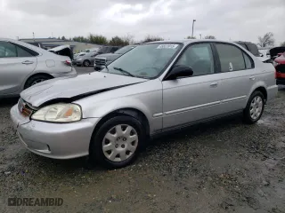 2000 Honda Civic VP with VIN 2HGEJ6615YH563673, listed as a Copart auction lot 48823915 with 164,877 mi miles and Salvage Title. Bid and sale history available at carsss.com. Image 1.