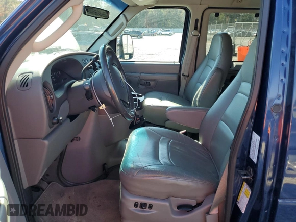 2008 Ford Econoline Passenger XL with VIN 1FMNE11L48DA51670, listed as a Copart auction lot 77653154 with 124,127 mi miles and Salvage title. Bid and sale history available at DreamBid. Image 7.