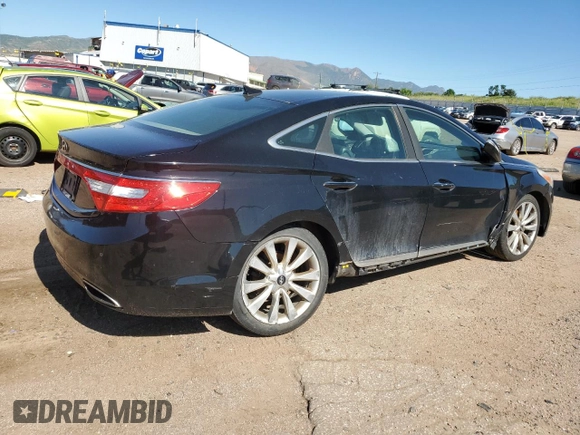 2013 Hyundai Azera with VIN KMHFH4JG2DA251149, listed as a Copart auction lot 61501245 with 145,044 mi miles and Clean title. Bid and sale history available at DreamBid. Image 3.