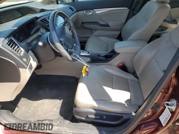 2015 Honda Civic Sedan EX-L with VIN 19XFB2F90FE034994, listed as a Copart auction lot 50828665 with 204,042 mi miles and Salvage Title. Bid and sale history available at carsss.com. Image 7.