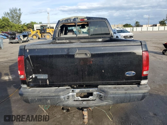 2003 Ford Super Duty F-250 XL with VIN 1FTNW20P63ED04454, listed as a Copart auction lot 86355444 with 154,194 mi miles and Salvage Title. Bid and sale history available at carsss.com. Image 6.