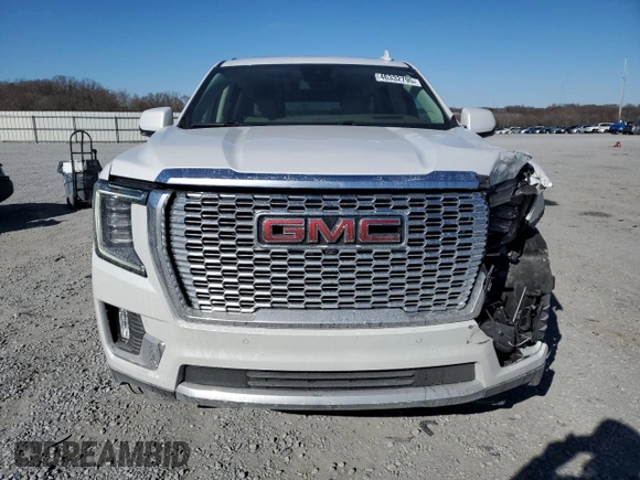 2023 GMC Yukon XL Denali with VIN 1GKS2JKL4PR349768, listed as a Copart auction lot 46332795 with 11,577 mi miles and Salvage Title. Bid and sale history available at DreamBid. Image 5.