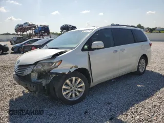 2015 Toyota Sienna Limited z VIN 5TDDK3DC5FS104572, wystawiony jako Copart lot #62145625 z przebiegiem 156 740 mil mil oraz Szkoda całkowita • Salvage title. Historia ofert i sprzedaży dostępna na DreamBid. Obrazek 1.