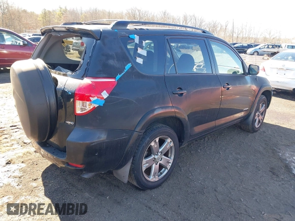 2008 Toyota RAV4 Sport with VIN JTMBK32V886040476, listed as a IAAI auction lot 41576176 with 165,025 mi miles. Bid and sale history available at carsss.com. Image 4.
