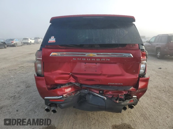 2023 Chevrolet Suburban Premier with VIN 1GNSCFKD8PR174382, listed as a Copart auction lot 55236275 with 43,997 mi miles and Salvage title. Bid and sale history available at DreamBid. Image 6.