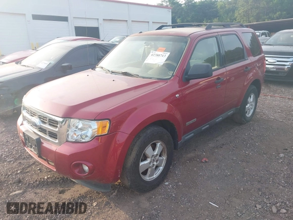 2008 Ford Escape XLT with VIN 1FMCU03188KA76857, listed as a IAAI auction lot 42788713 with 2,325,531 mi miles and . Bid and sale history available at DreamBid. Image 2.