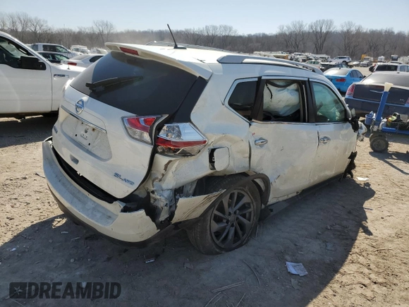 2016 Nissan Rogue SL with VIN 5N1AT2MV7GC853349, listed as a Copart auction lot 48502135 with Not Provided miles and Salvage Title. Bid and sale history available at DreamBid. Image 3.