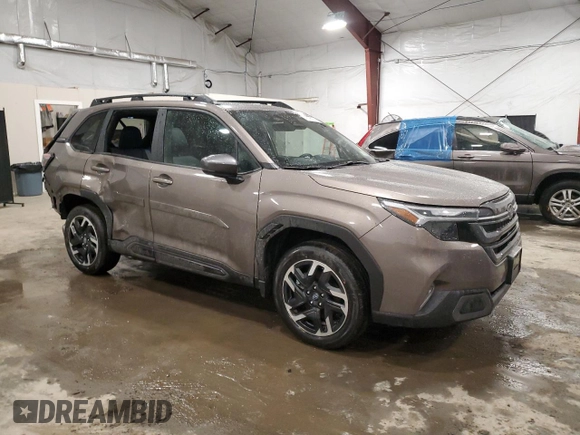 2025 Subaru Forester Limited with VIN JF2SLDRC4SH521989, listed as a Copart auction lot 47196135 with 713 mi miles and Salvage Title. Bid and sale history available at carsss.com. Image 4.