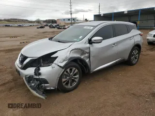 2016 Nissan Murano S with VIN 5N1AZ2MH8GN114665, listed as a Copart auction lot 51052195 with 165,264 mi miles and Salvage Title. Bid and sale history available at carsss.com. Image 1.