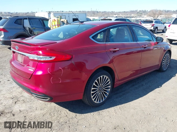 2017 Ford Fusion Titanium with VIN 3FA6P0K91HR282202, listed as a IAAI auction lot 41902812 with 110,920 mi miles. Bid and sale history available at carsss.com. Image 4.