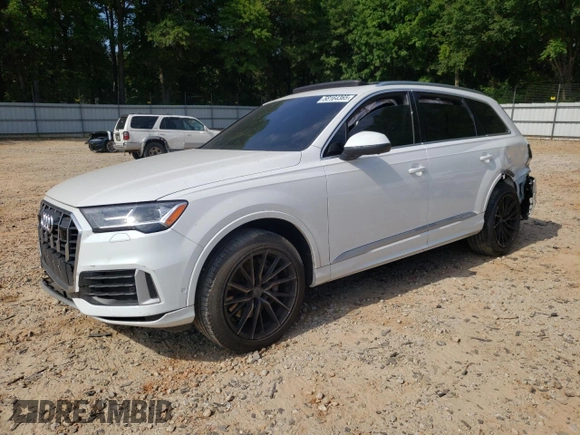 2021 Audi Q7 Premium Plus with VIN WA1LJAF72MD034440, listed as a Copart auction lot 58164365 with Not provided miles and Salvage title. Bid and sale history available at DreamBid. Image 1.
