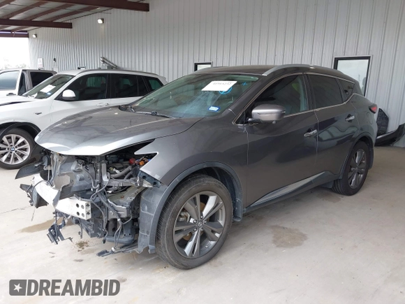 2019 Nissan Murano S with VIN 5N1AZ2MJ2KN123499, listed as a IAAI auction lot 41915232 with 55,772 mi miles and . Bid and sale history available at DreamBid. Image 2.
