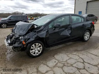 2012 Honda Civic Sdn LX with VIN 19XFB2F52CE084059, listed as a Copart auction lot 49536375 with 0 mi miles and Salvage Title. Bid and sale history available at carsss.com. Image 1.
