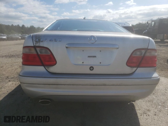 2002 Mercedes-Benz CLK 320/430 with VIN WDBLJ70G92F201684, listed as a Copart auction lot 58560824 with 92,983 mi miles and Non Repairable. Bid and sale history available at DreamBid. Image 6.