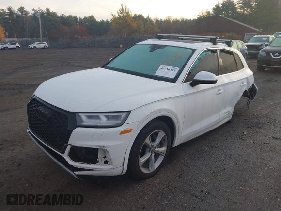 2020 Audi Q5 Premium Plus with VIN WA1BNAFY7L2012758, listed as a IAAI auction lot 40736399 with 1 mi miles. Bid and sale history available at carsss.com. Image 18.