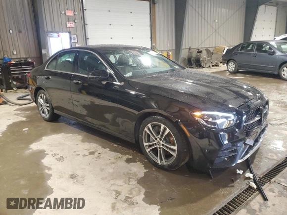 2023 Mercedes-Benz E 350 with VIN W1KZF8EB3PB186989, listed as a Copart auction lot 43712505 with 11,127 mi miles and Salvage Title. Bid and sale history available at DreamBid. Image 4.