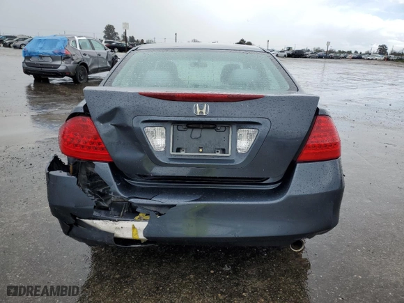 2006 Honda Accord Sdn LX with VIN 1HGCM56426A060827, listed as a Copart auction lot 49497655 with 129,410 mi miles and Salvage Title. Bid and sale history available at carsss.com. Image 6.