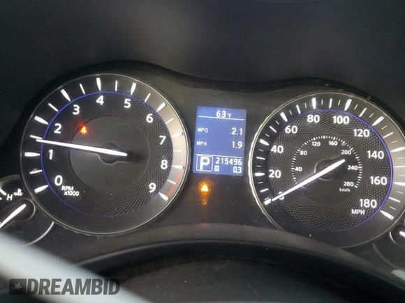2011 Infiniti M37 with VIN JN1BY1AP3BM321581, listed as a Copart auction lot 79275854 with 215,496 mi miles and Salvage Title. Bid and sale history available at carsss.com. Image 9.