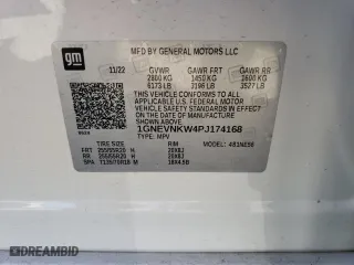 2023 Chevrolet Traverse High Country with VIN 1GNEVNKW4PJ174168, listed as a Copart auction lot 51582914 with 0 mi miles and Salvage Title. Bid and sale history available at carsss.com. Image 13.