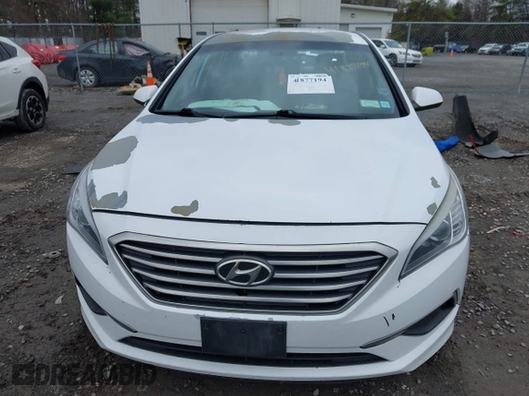 2016 Hyundai Sonata 2.4L with VIN 5NPE24AF5GH403642, listed as a IAAI auction lot 41877194 with 147,457 mi miles and . Bid and sale history available at carsss.com. Image 12.