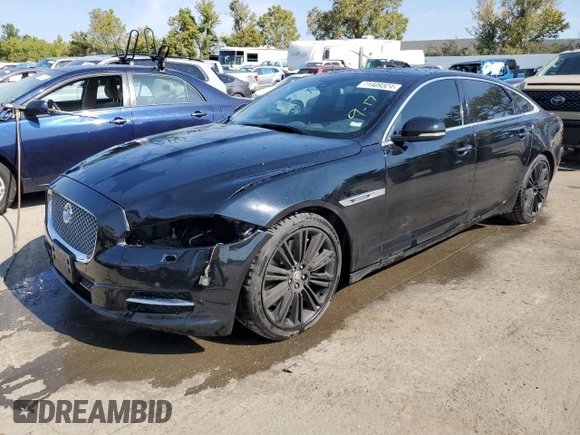 2013 Jaguar XJ Supercharged with VIN SAJWA2GE3DMV42875, listed as a Copart auction lot 71409324 with 129,422 mi miles and Salvage title. Bid and sale history available at DreamBid. Image 1.