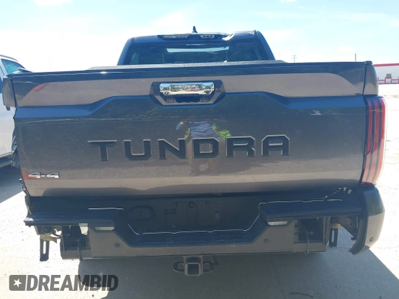 2024 Toyota Tundra 1794 Edition with VIN 5TFMA5DBXRX142402, listed as a IAAI auction lot 42619668 with 17,523 mi miles and . Bid and sale history available at DreamBid. Image 16.