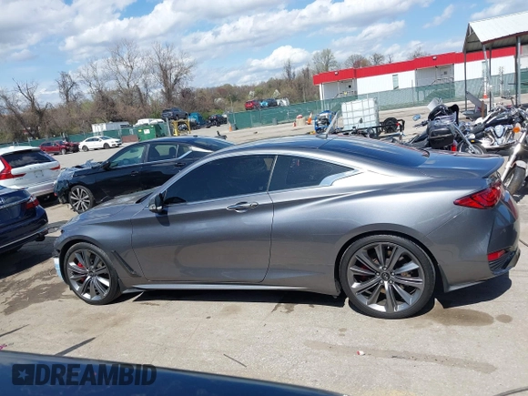 2021 Infiniti Q60 Red Sport 400 with VIN JN1FV7LLXMM560314, listed as a IAAI auction lot 41930067 with 47,818 mi miles and . Bid and sale history available at DreamBid. Image 15.