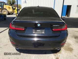 2021 BMW 3 Series 330e with VIN 3MW5P7J09M8B74912, listed as a Copart auction lot 50391615 with 0 mi miles and Salvage Title. Bid and sale history available at carsss.com. Image 6.