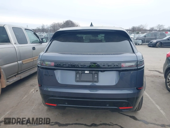 2025 Land Rover Range Rover Velar Dynamic SE with VIN SALYL2EX9SA398049, listed as a IAAI auction lot 41375784 with 7,985 mi miles and . Bid and sale history available at DreamBid. Image 16.