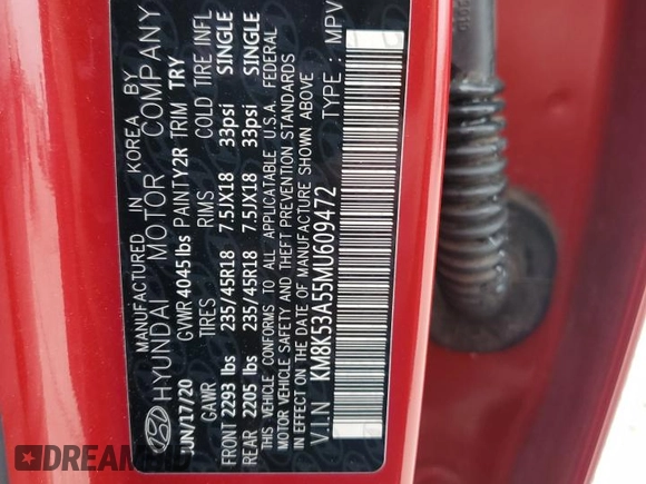 2021 Hyundai Kona Ultimate with VIN KM8K53A55MU609472, listed as a Copart auction lot 84426934 with 43,071 mi miles and Salvage Title. Bid and sale history available at carsss.com. Image 14.