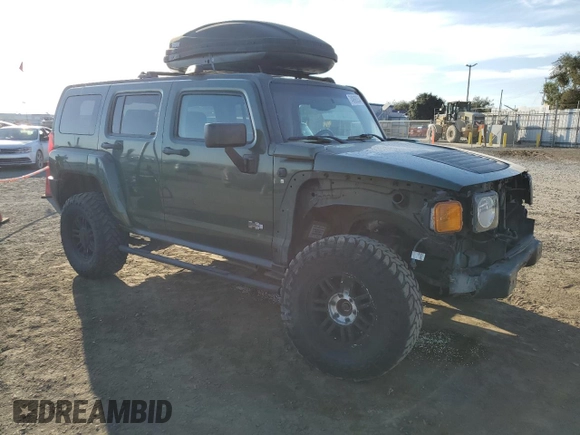 2006 Hummer H3 with VIN 5GTDN136468273891, listed as a Copart auction lot 74968354 with 177,489 mi miles and Salvage Title. Bid and sale history available at carsss.com. Image 4.