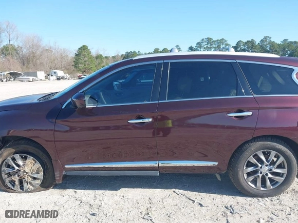 2013 Infiniti JX35 with VIN 5N1AL0MN6DC331974, listed as a IAAI auction lot 41773105 with 188,445 mi miles. Bid and sale history available at carsss.com. Image 14.