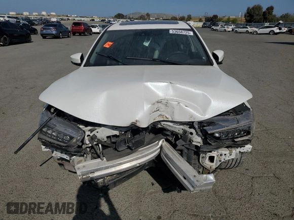 2020 Acura TLX w/Technology Pkg with VIN 19UUB1F5XLA017067, listed as a Copart auction lot 53658725 with 56,007 mi miles and Salvage Title. Bid and sale history available at carsss.com. Image 5.