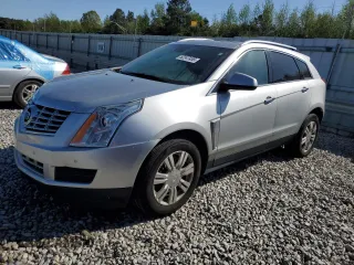 2016 Cadillac SRX Luxury Collection with VIN 3GYFNBE37GS516377, listed as a Copart auction lot 52247455 with 110,615 mi miles and Salvage Title. Bid and sale history available at carsss.com. Image 1.
