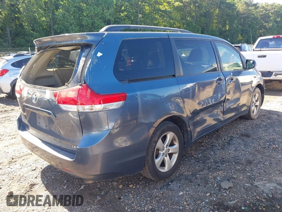2013 Toyota Sienna LE AAS with VIN 5TDKK3DCXDS350005, listed as a IAAI auction lot 42470301 with 345,695 mi miles and . Bid and sale history available at DreamBid. Image 4.