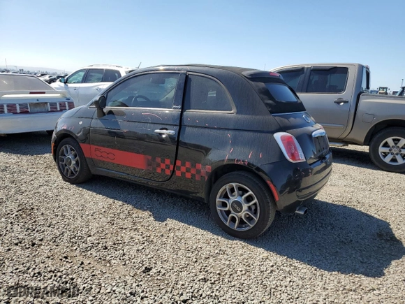 2012 FIAT 500 Pop with VIN 3C3CFFDRXCT360685, listed as a Copart auction lot 46649905 with 103,955 mi miles and Salvage Title. Bid and sale history available at carsss.com. Image 2.